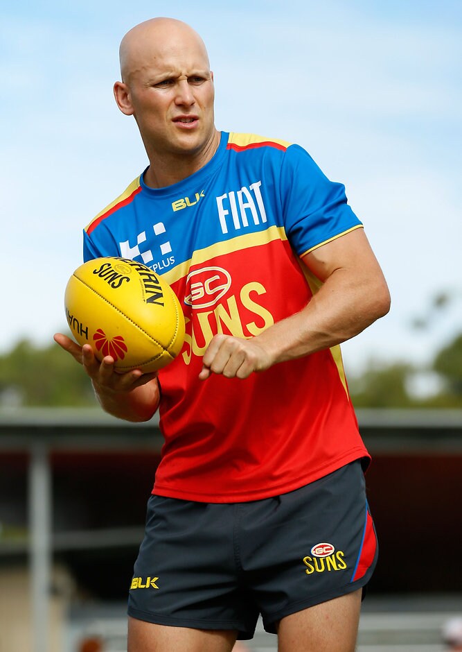 AFL 2016 Training - Gold Coast Suns 300116 Gary Ablett looks set to play just one NAB Challenge game ahead of round one - ${keywords}
